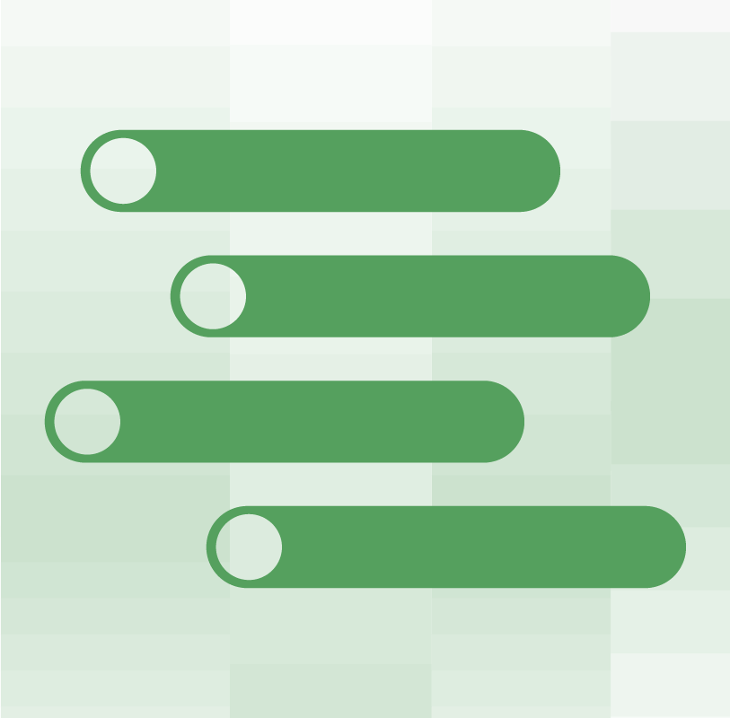 Green list icons on a cream and off white background.