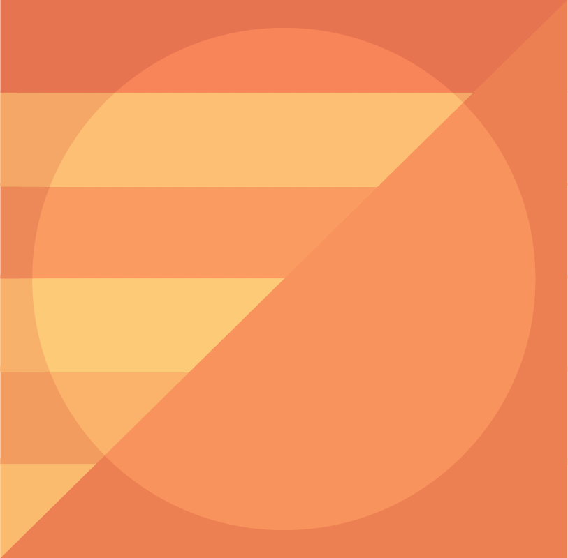 Spotlight on an orange and yellow background.